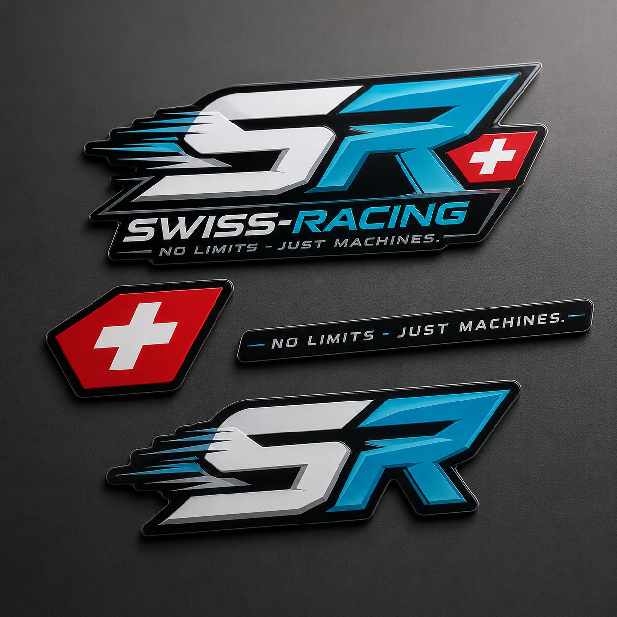 Planche d'autocollants Swiss Racing