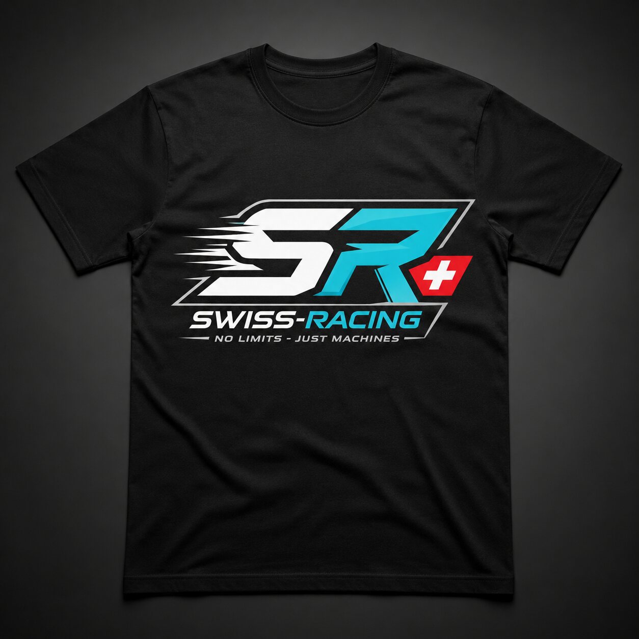 T-shirt noir Swiss Racing
